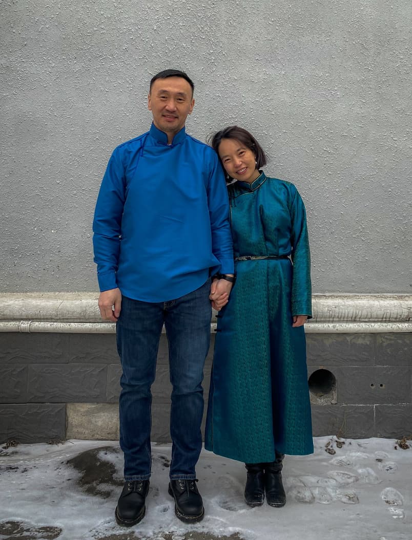 Tim's wedding photo showing a special moment with his wife