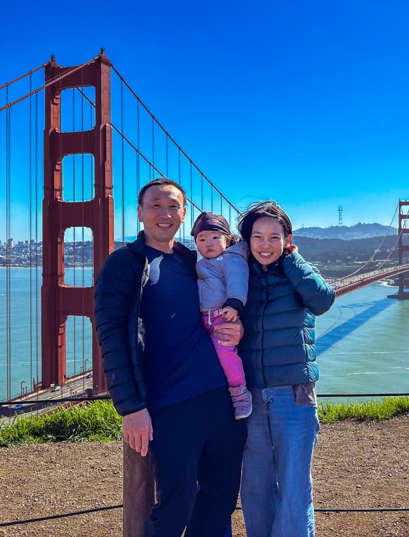 Tim with his family in a warm family moment